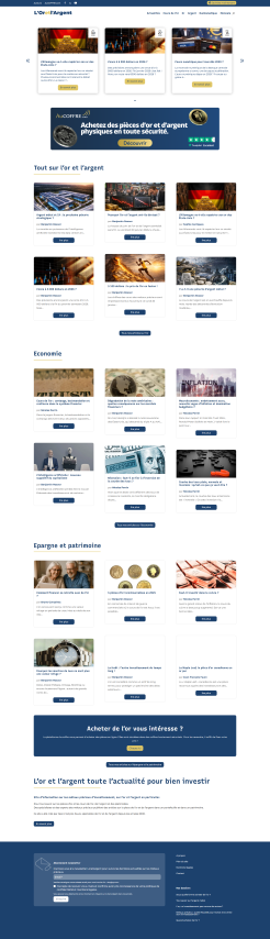 Illustration du projet Refonte du blog L'or et l'argent